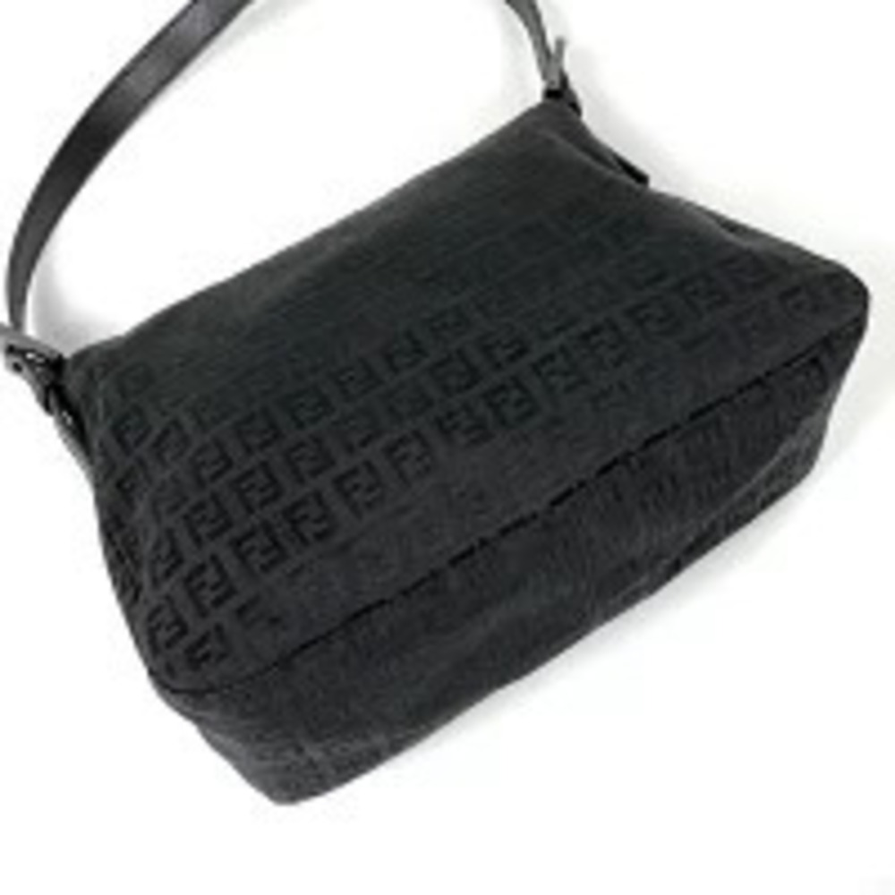 Fendi Bucket Black Bag Zucchino Hobo Canvas Mamma